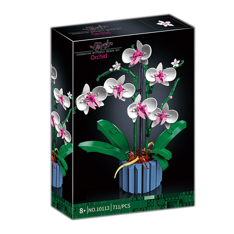 Orchid Artificial Plant Building Set with Flowers