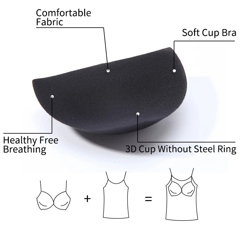 Shapewear Camisole Tops for Women Built in Bra Body Shaper Tummy Control