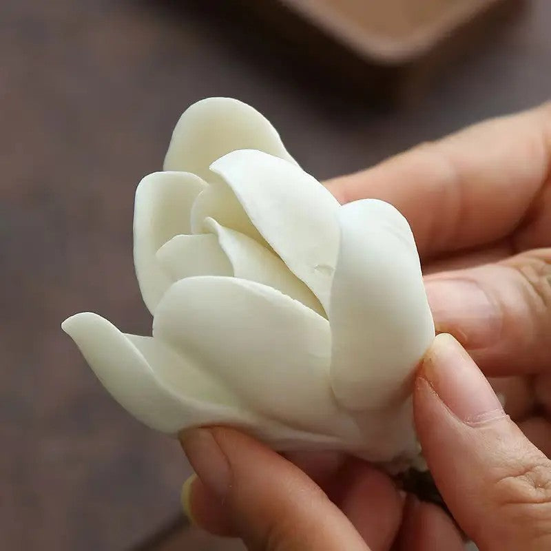 Creative Handmade Ceramic Magnolia Burner Flower Incense Stick Holder