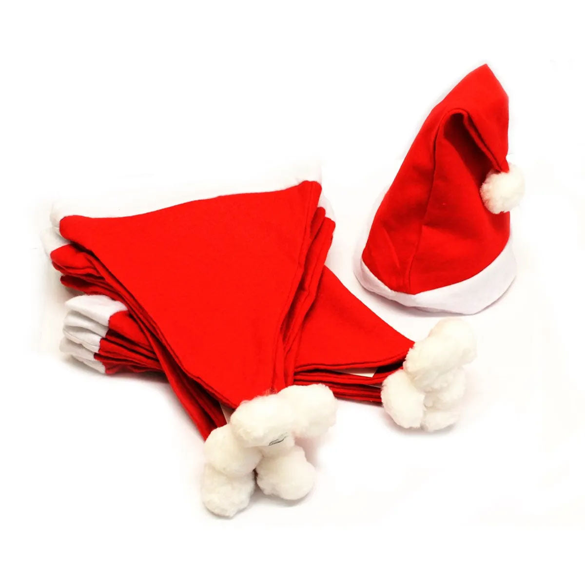 5PCs Christmas Hat Felt Santa Hat Xmas Caps Party Headwear for Adults and Kids