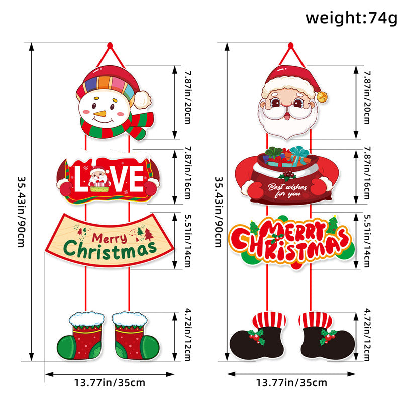 Christmas Door Hanging Banner Outdoor Indoor Holiday Decoration Merry Christmas Sign