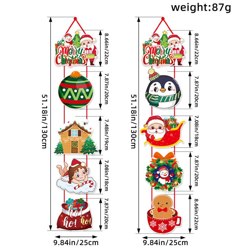 Christmas Door Hanging Banner Outdoor Indoor Holiday Decoration Merry Christmas Sign