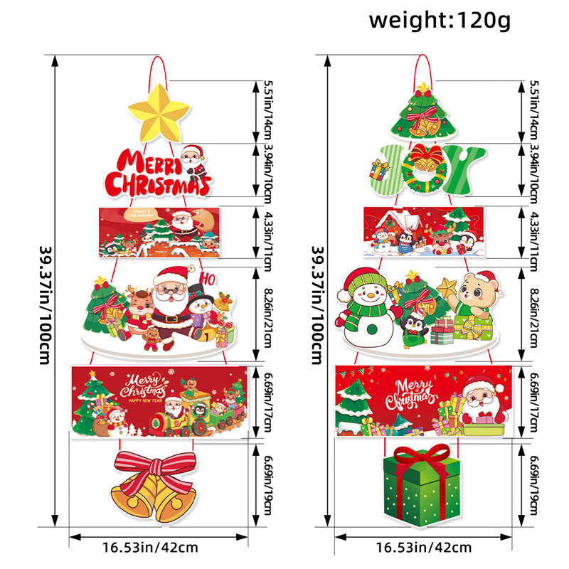 Christmas Door Hanging Banner Outdoor Indoor Holiday Decoration Merry Christmas Sign