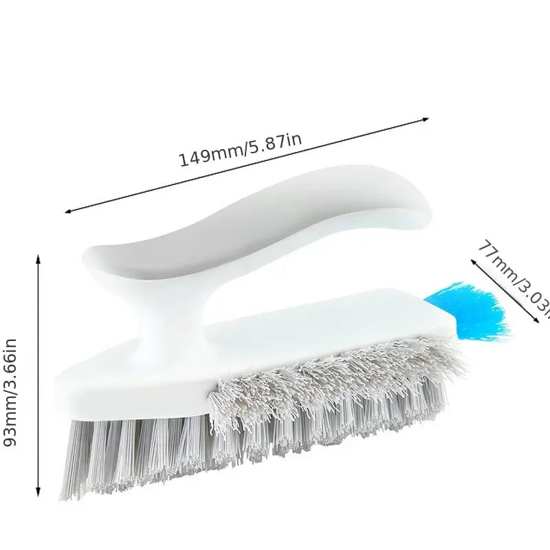 Handheld Tile Grout Cleaner Brush Corner Scrubber with Squeegee