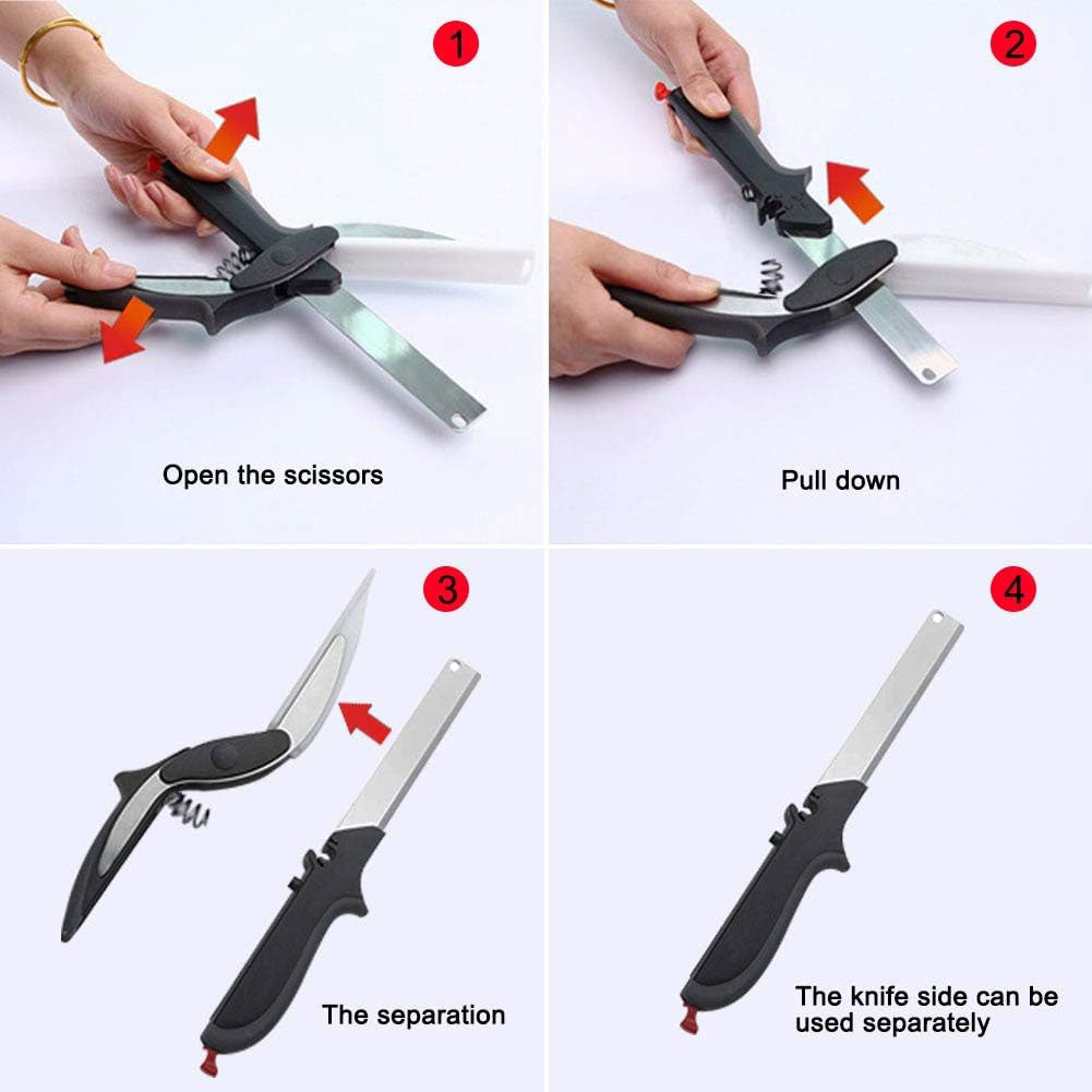 Clever Cutter Kitchen Scissors 2-in-1 Smart Cutter Chopper – Wise Living NZ
