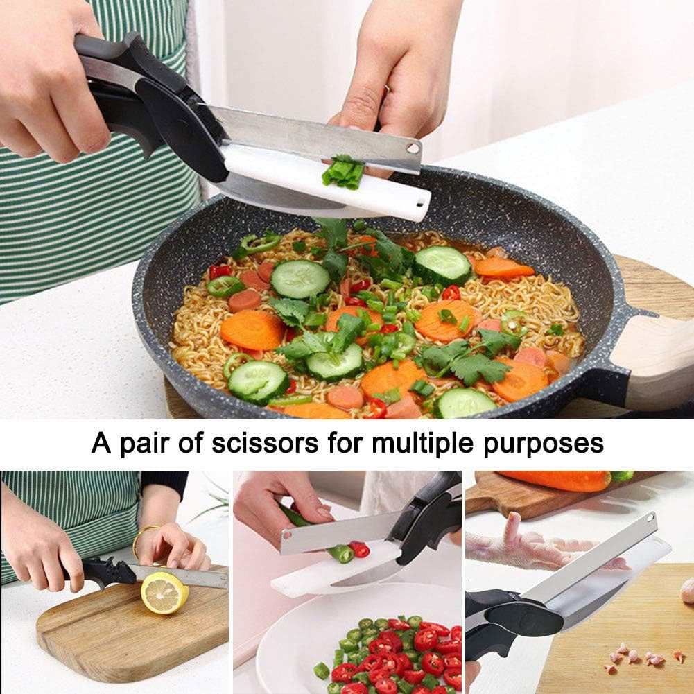 Clever Cutter Kitchen Scissors 2-in-1 Smart Cutter Chopper