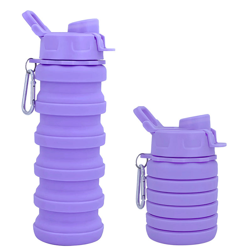 Silicone Collapsible Sports Water Travel Bottles 500ml