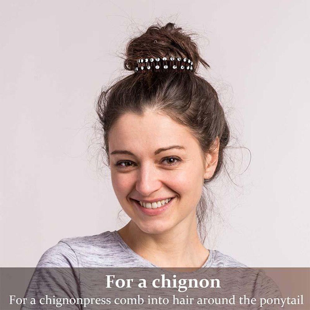 Comb Rhinestone Hair Clip Foldable Hair Accessories