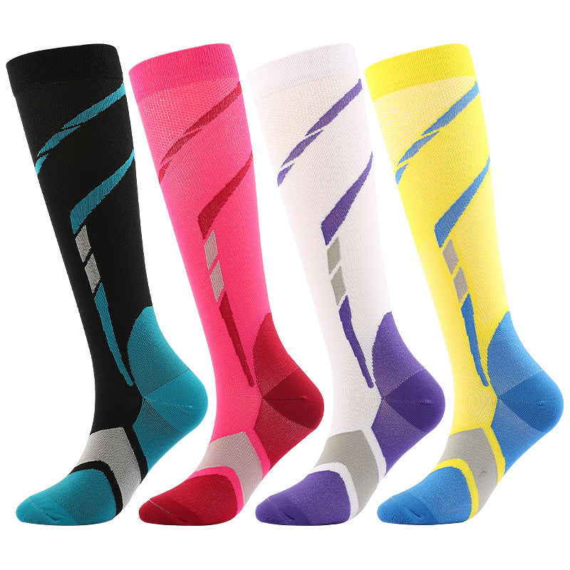 4 Pairs Knee-High Compression Socks Sports Stockings