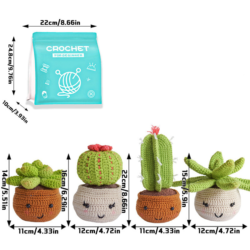 Beginner Crochet Kit Crochet Cactus Plant Starter Kit ﻿ ﻿