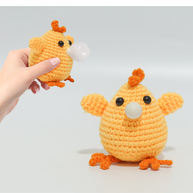 4-Pattern Animal Spit Bubbles Crochet Starter Kit Step-by-Step Stress-Relief Fun