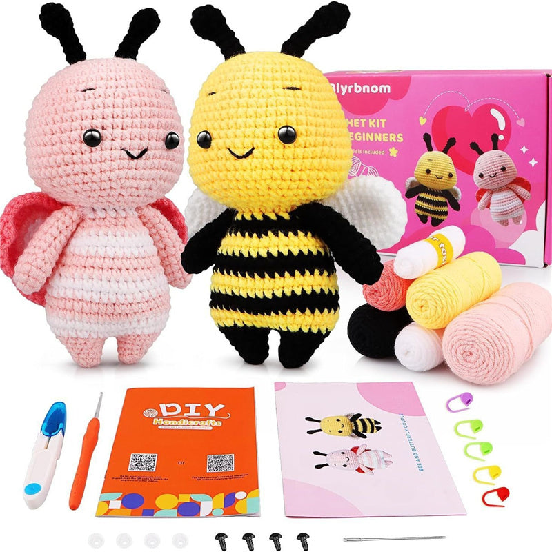 Crochet Kit for Beginners - DIY Cute Animals Crochet Set Ideal Gift
