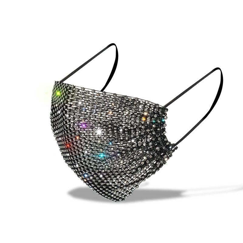 Crystal Rhinestone Decorative Face Mask