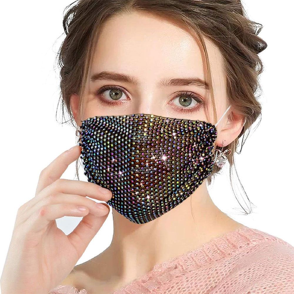 Crystal Rhinestone Decorative Face Mask