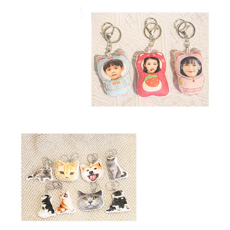 Custom Picture Keychain Pet Photo Personalized Key Ring