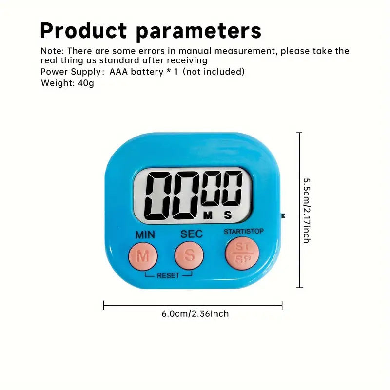 Digital Kitchen Timer Countdown Cooking Teaching Aid Loud Alarm