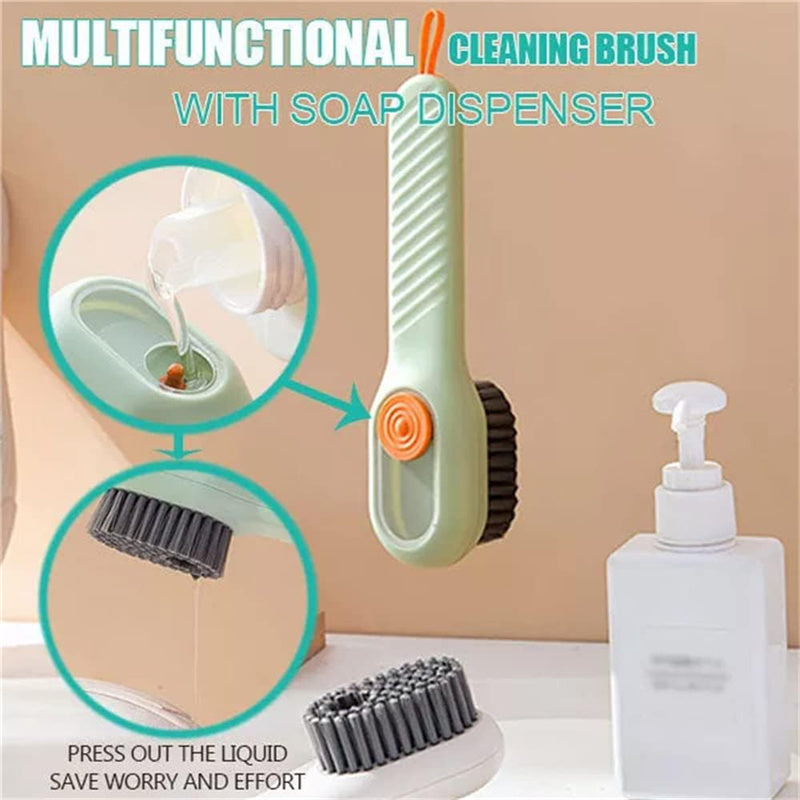 2Pcs Multifunctional Automatic Liquid Adding Cleaning Brush Dispense Liquid Brush