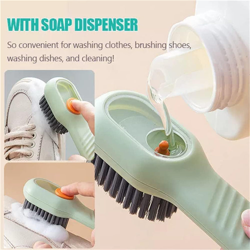 2Pcs Multifunctional Automatic Liquid Adding Cleaning Brush Dispense Liquid Brush