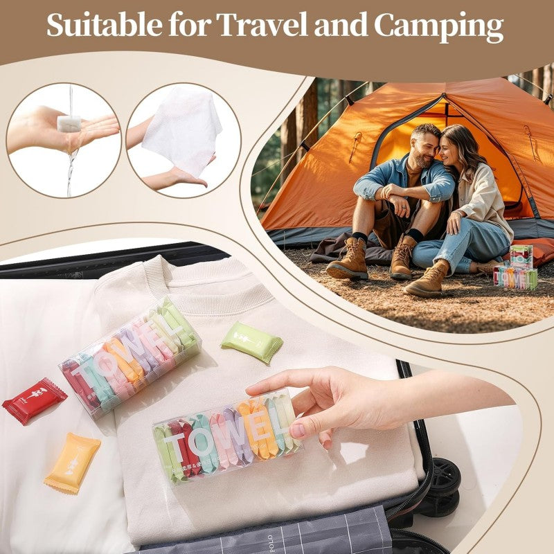 Disposable Compressed Towels Tablets ﻿– Ultra Soft, Durable & Travel-Ready