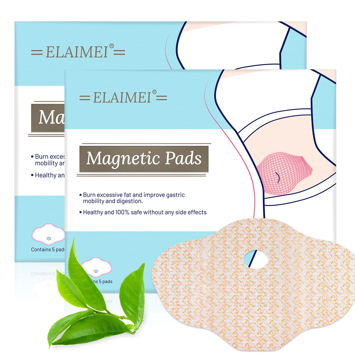 Fat Body Padding Elaimei Stomach Fat Burner Magnetic Slimming Patches Belly Wrap Weight ...