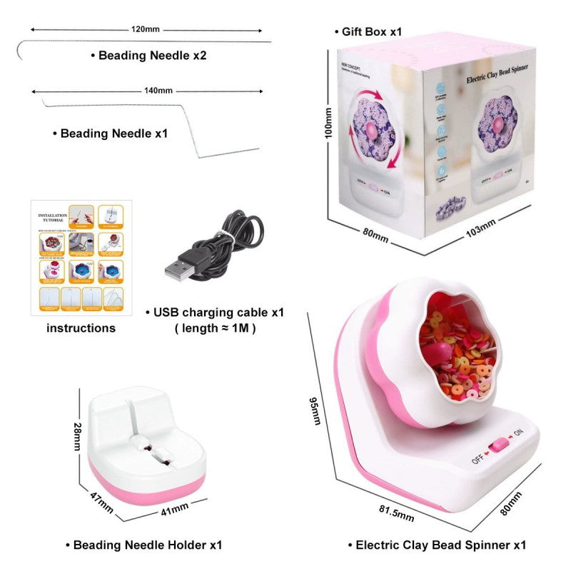 Jewelry Making Device Electric Bead Spinner Automatic Bracelet Beading Machine