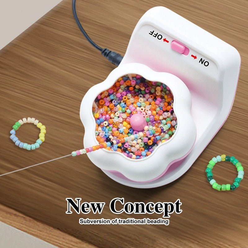 Jewelry Making Device Electric Bead Spinner Automatic Bracelet Beading Machine
