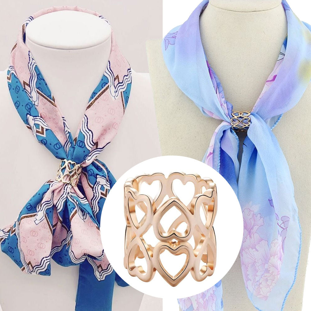 Elegant Scarf Buckle Ring Clip Holder Women Ladies Jewelry Gifts