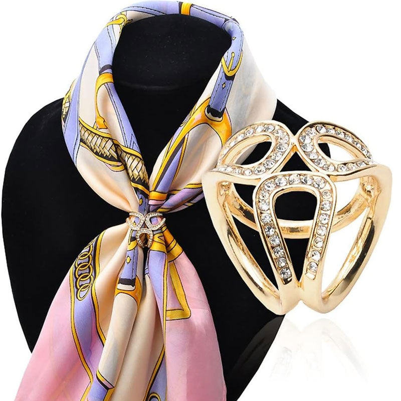 Elegant Scarf Buckle Ring Clip Holder Women Ladies Jewelry Gifts