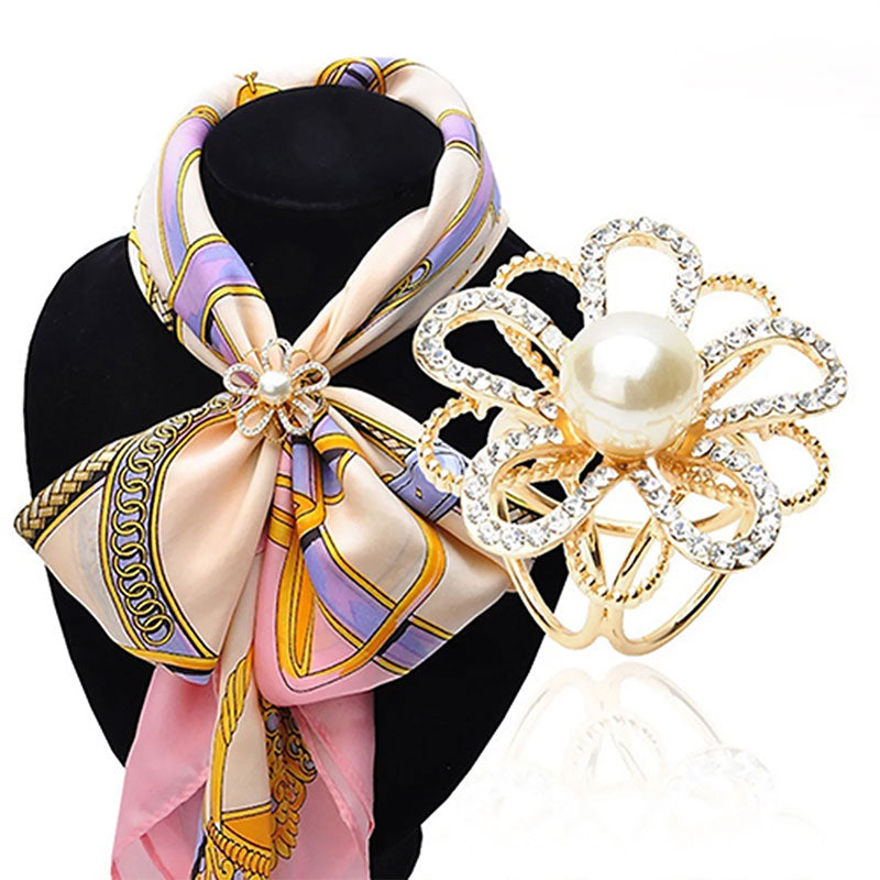 Elegant Scarf Buckle Ring Clip Holder Women Ladies Jewelry Gifts