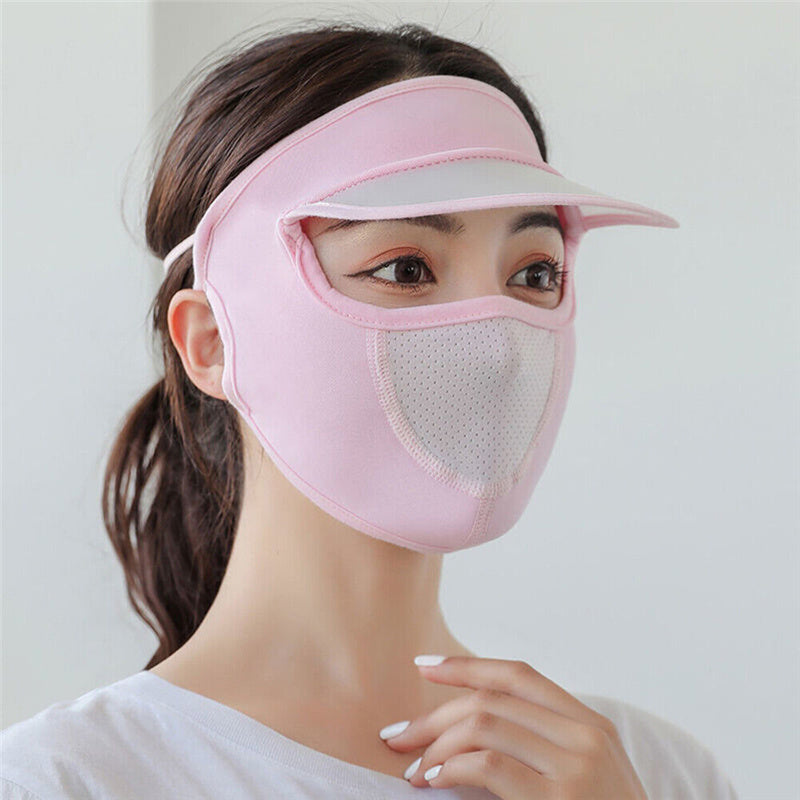 Ice Silk Sunscreen Full Face Cover Mask UV Protection Cycling
