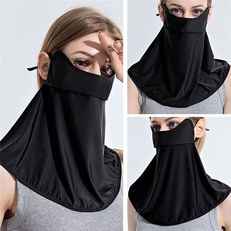 UPF 50+ Breathable Cooling Face Cover Sun UV Protection Earloop Neck Gaiter Scarf