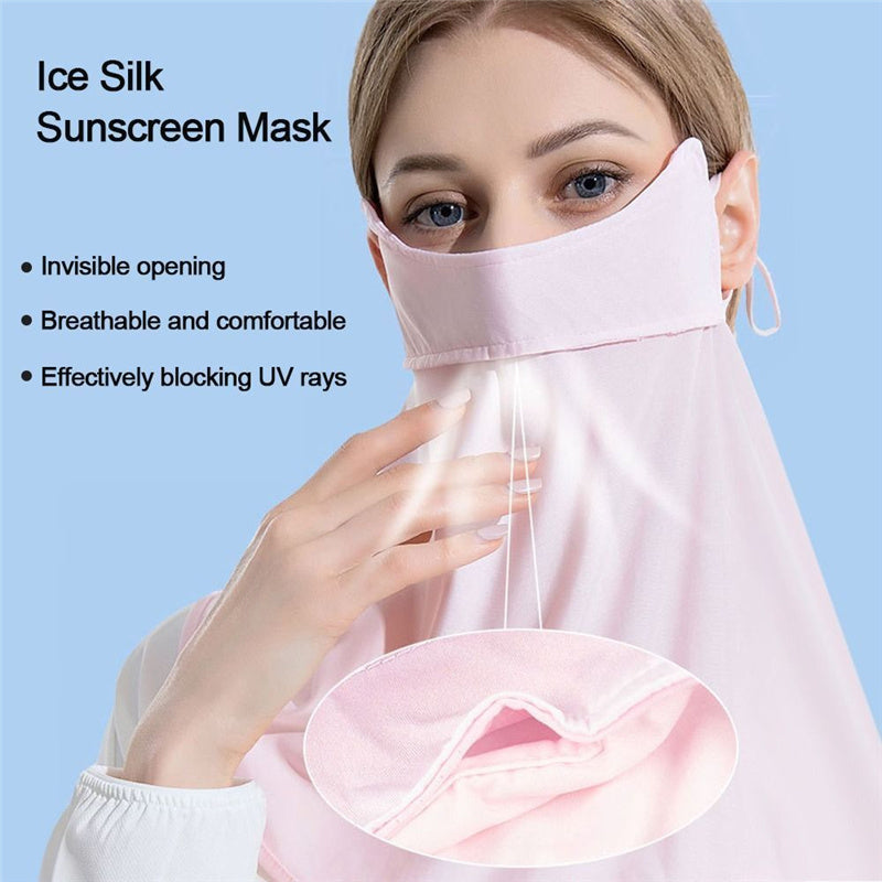 UPF 50+ Breathable Cooling Face Cover Sun UV Protection Earloop Neck Gaiter Scarf