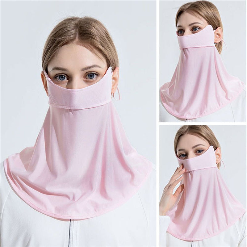 UPF 50+ Breathable Cooling Face Cover Sun UV Protection Earloop Neck Gaiter Scarf