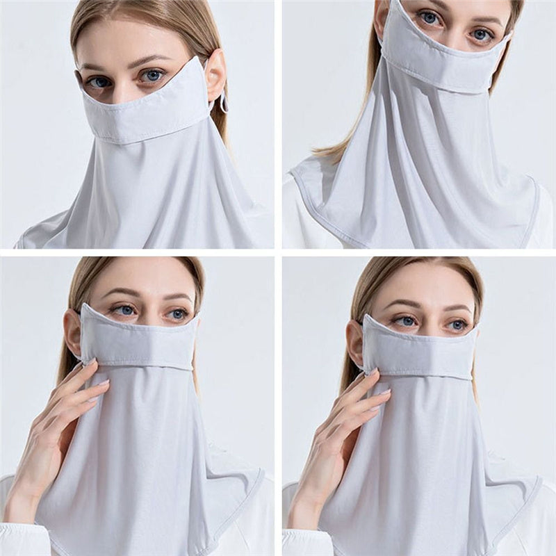 UPF 50+ Breathable Cooling Face Cover Sun UV Protection Earloop Neck Gaiter Scarf