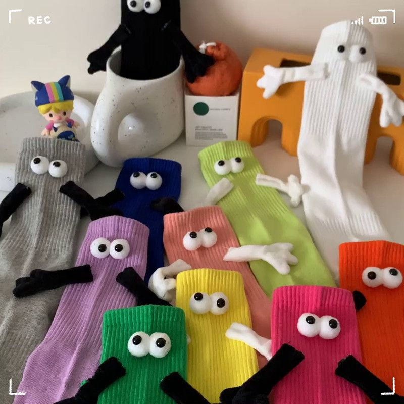 Funny Magnetic Hand Holding Socks for Adult - Couples, Lovers, Family, Friends