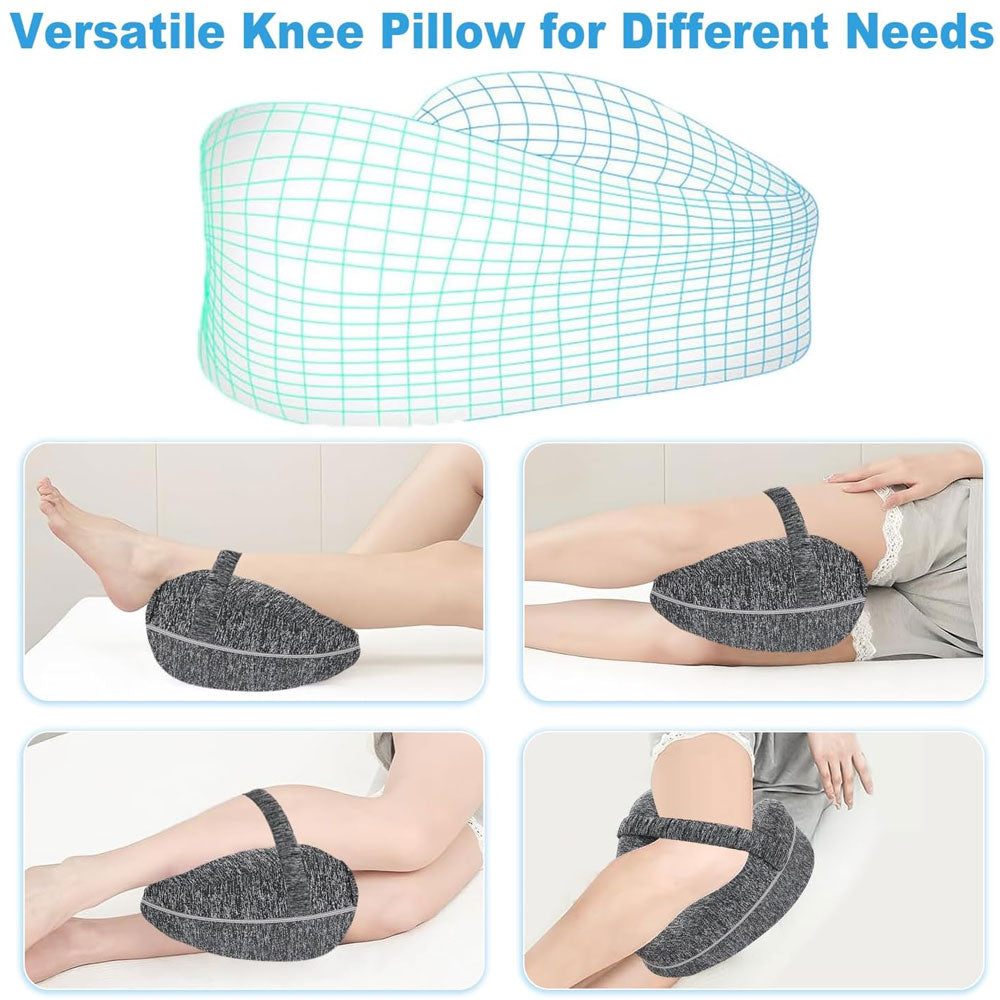 Leg Knee Pillow for Side Sleeper Heart-Shape Memory Foam Knee Support Cushion