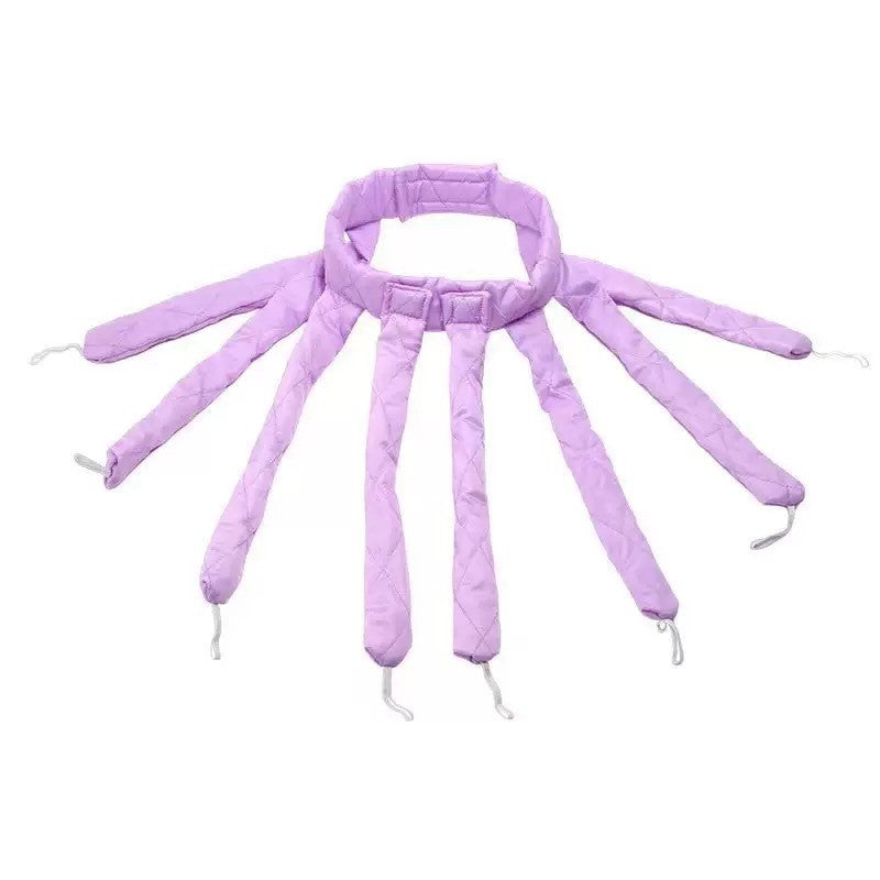 Soft Satin No Heat Heatless Hair Curler Curling Rod Headband with Adjustable Straps