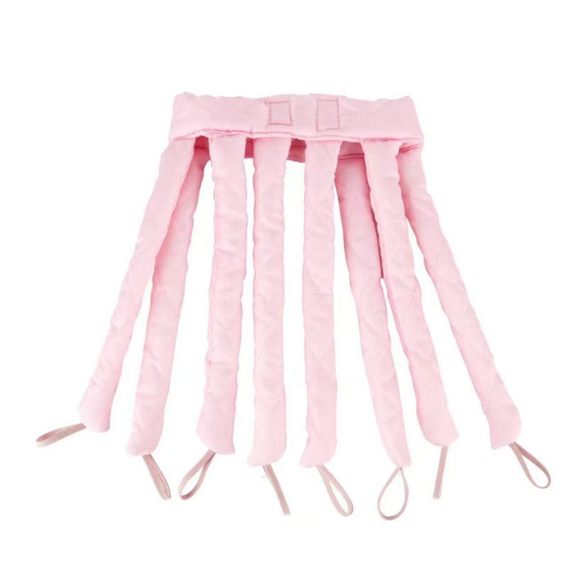 Soft Satin No Heat Heatless Hair Curler Curling Rod Headband with Adjustable Straps