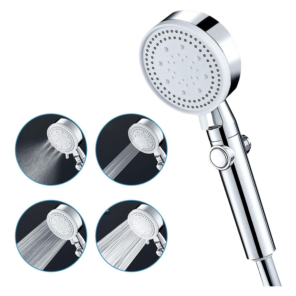 High Pressure Shower Head with 5 Spray Modes and ON/Off Switch