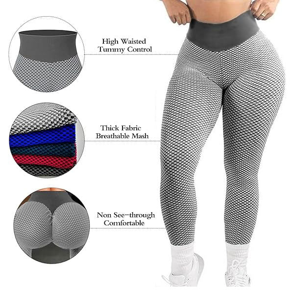 Honeycomb Scrunth Leggings Butt Lifting Yoga Tights for Women Gymwear