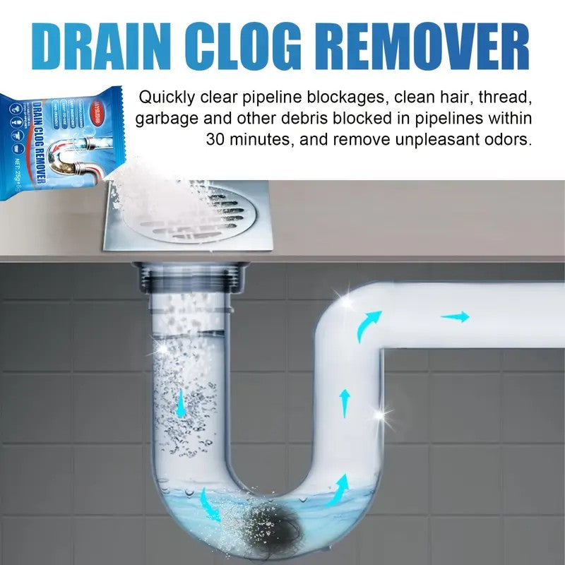 Household Sink And Pipe Drain Cleaner for Bathrooms And Kitchens, Clog Remover