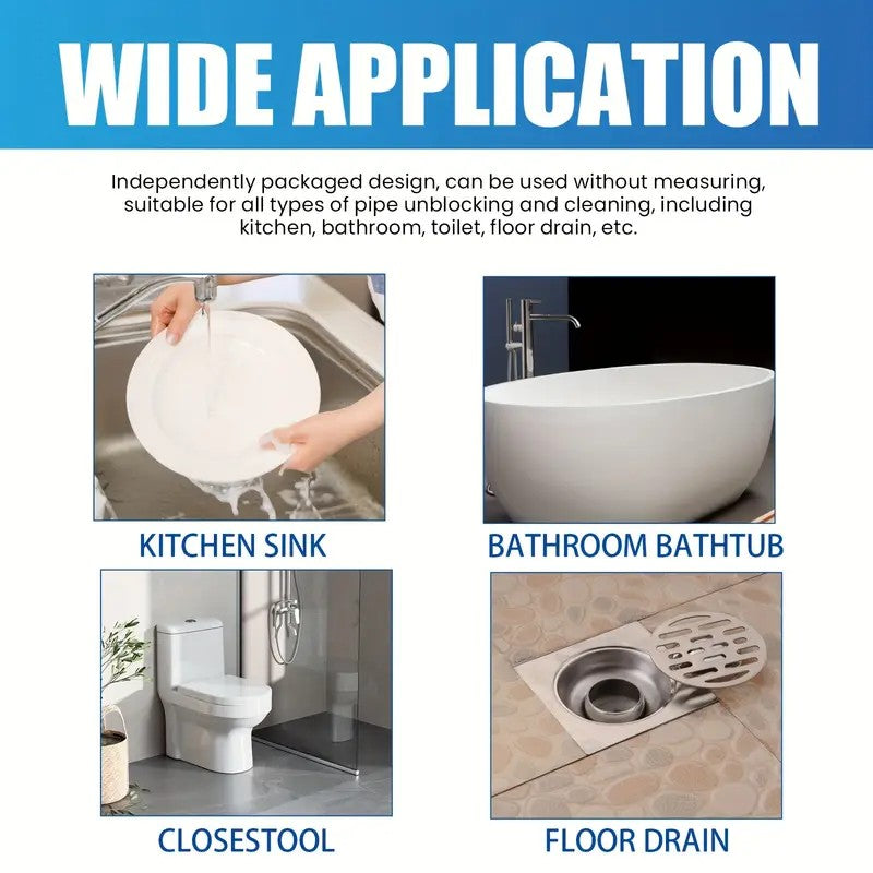 Household Sink And Pipe Drain Cleaner for Bathrooms And Kitchens, Clog Remover