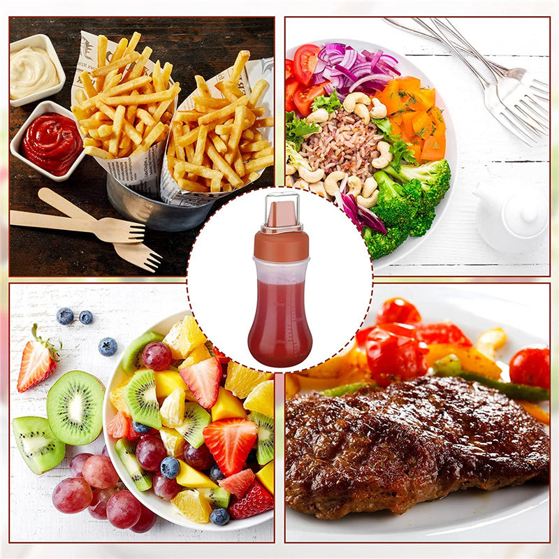 3pcs Porous Condiment Squeeze Bottles for Ketchup, Salad, BBQ Sauce, and Oil