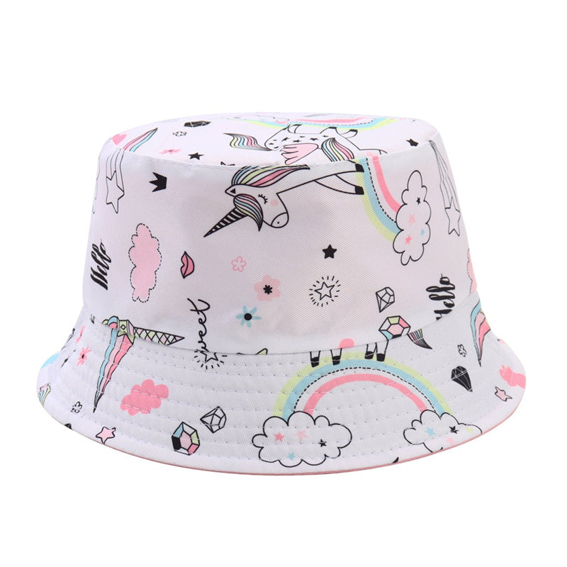 Baby Girls Boys Summer Sun Hat Kids Chin Strap Bucket Hats Beach Fisherman Cap