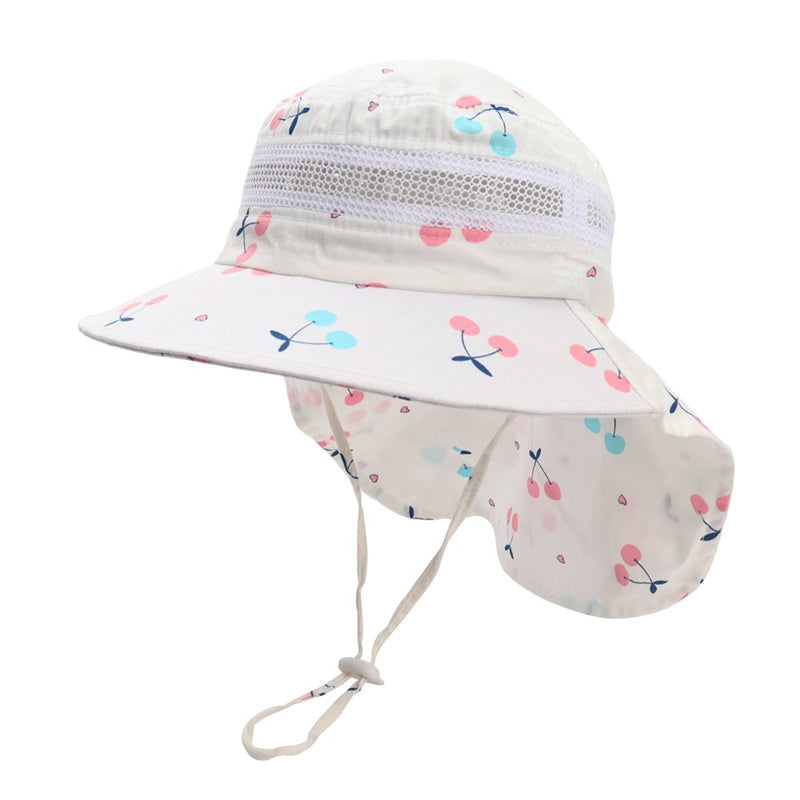 Kids Sun Protection Hat Adjustable Kids Hat Wide Brim Sun Hat with Chin Strap