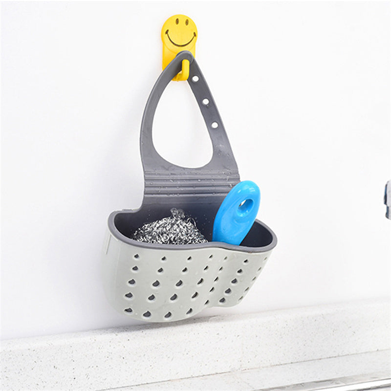 Kitchen Sink Rack Holder Wall Hanging Basket Storage Suction Cup Organizer