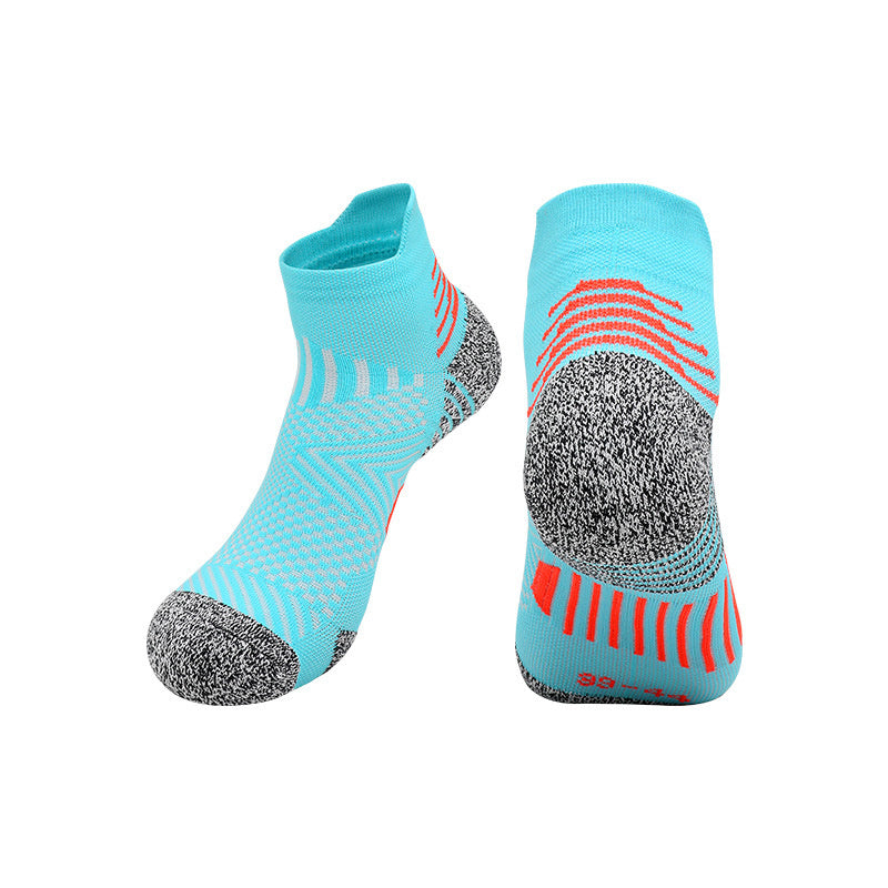 Unisex Marathon Running Crew Cushioned Compression Athletic Sports Socks