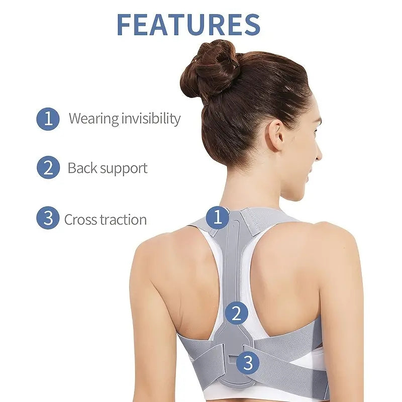 Men Women Posture Corrector Clavicle Back Support Shoulder Brace Pain Relief
