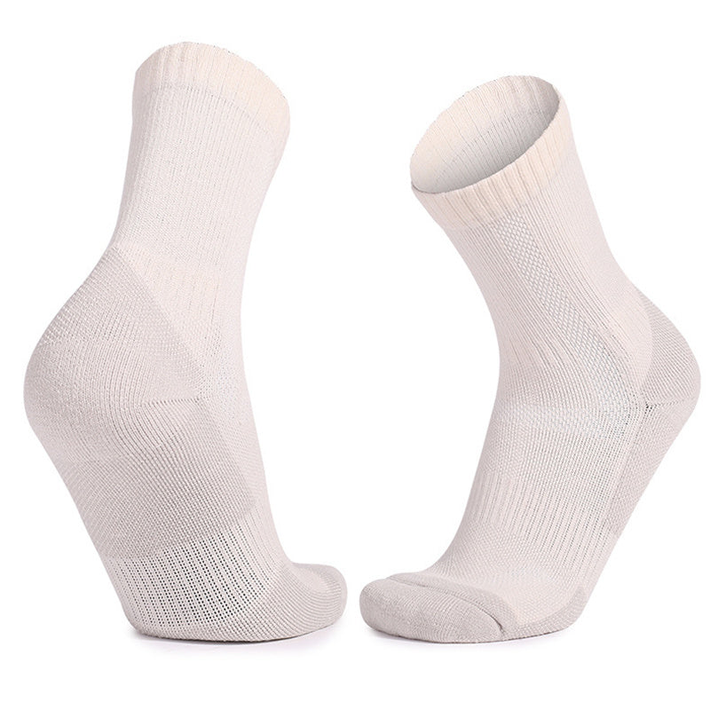 Merino Wool Socks, Mid-Calf Length, Skiing Warm Thick Comfort, Professional Sports Socks, Solid Color, Machine Washable, Nylon Knit with Hook & Wool Fabric, Nylon Blend, Men's Fitness Apparel