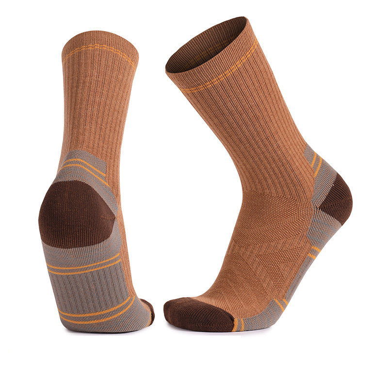 Merino Wool Socks, Mid-Calf Length, Skiing Warm Thick Comfort, Professional Sports Socks, Solid Color, Machine Washable, Nylon Knit with Hook & Wool Fabric, Nylon Blend, Men's Fitness Apparel
